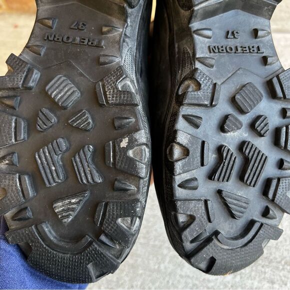 Tretorn Black Lace Up Combat Style Rain Boot Sz 37 - Picture 9 of 10